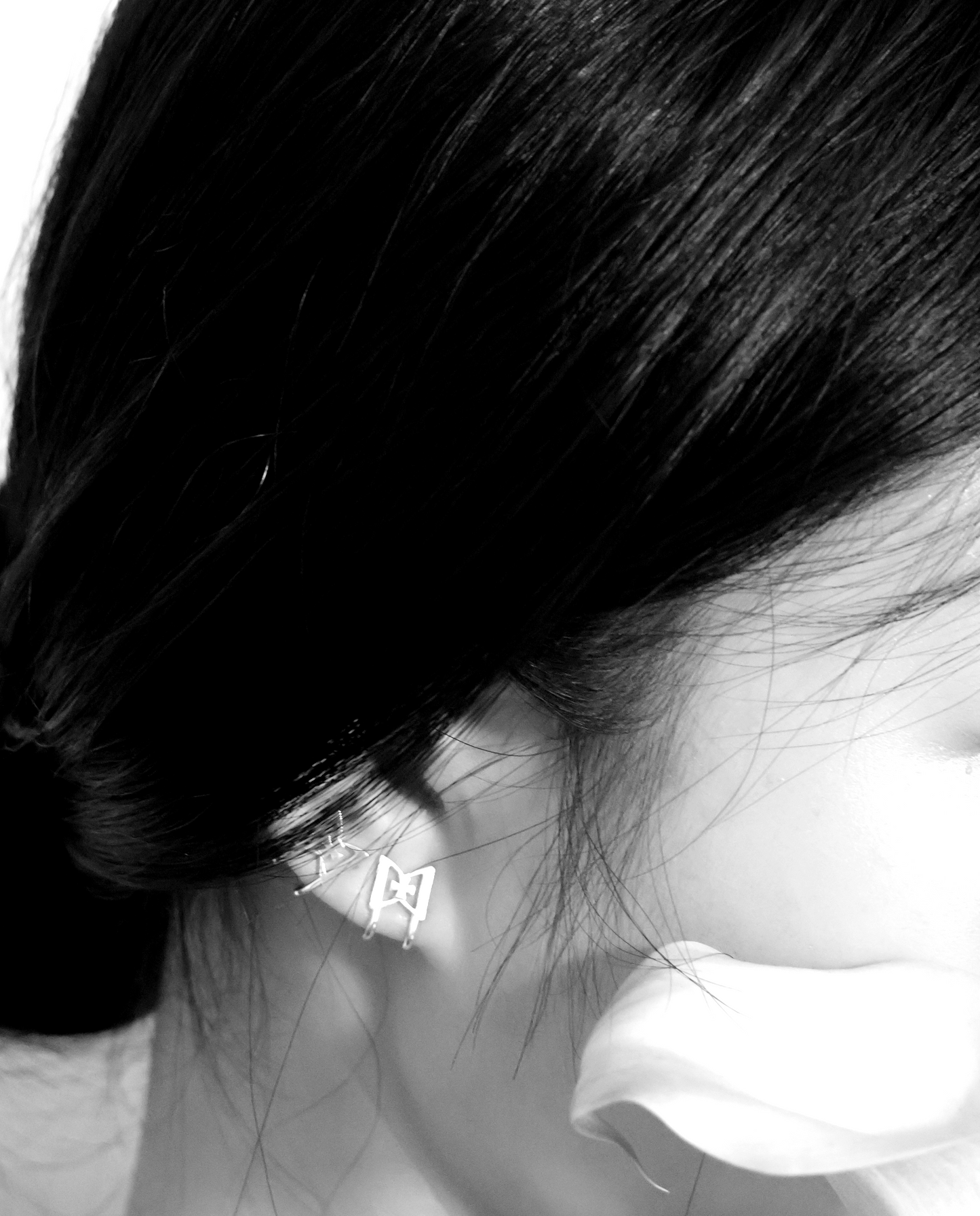 Trace Sterling Silver Clip-on Earring