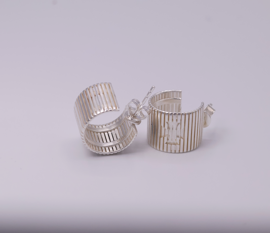 Rhythm Sterling Silver Stud Earrings