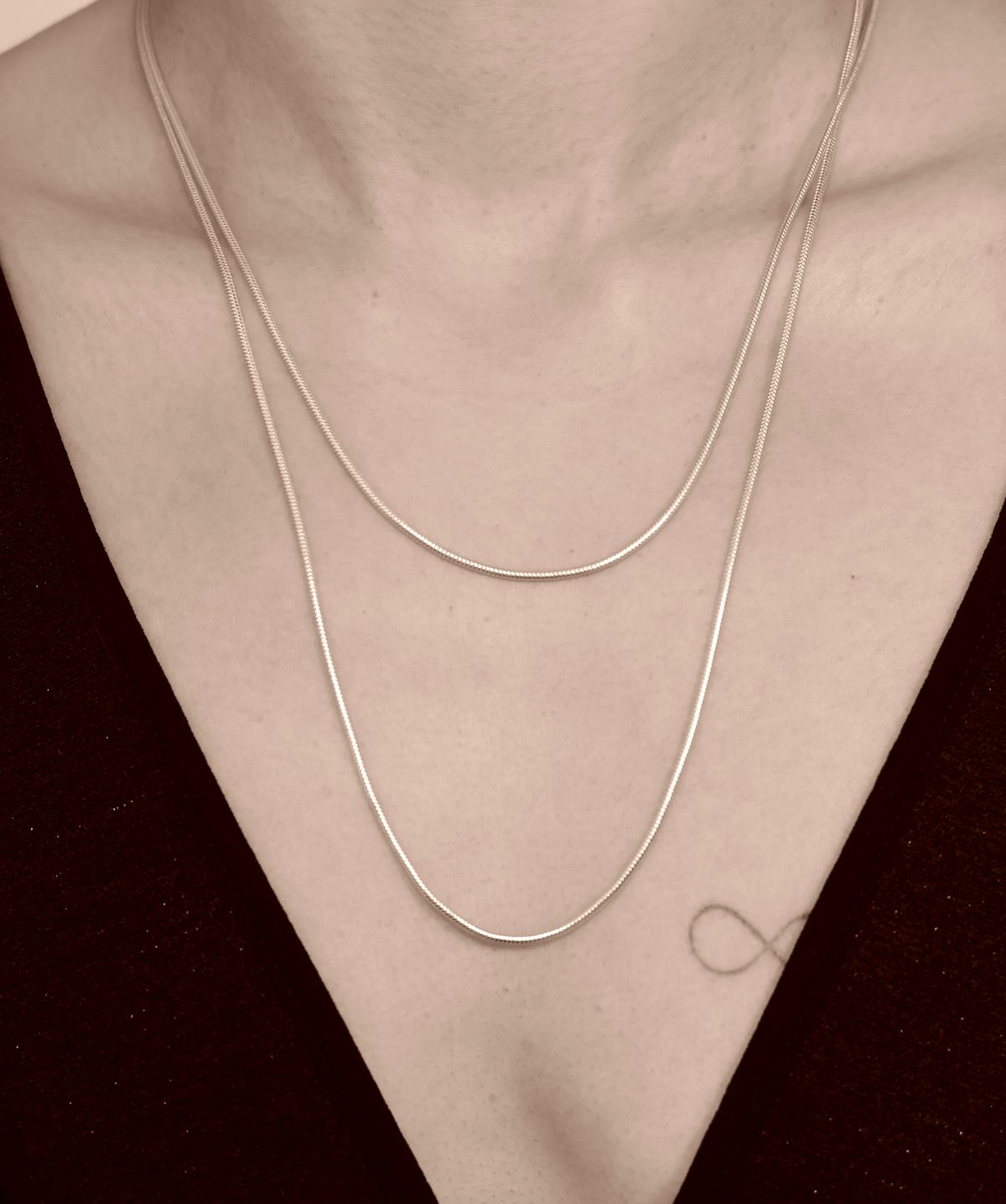 Snake Chain Sterling Silver Necklace