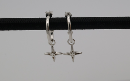 Star Sterling Silver Dangle Earrings